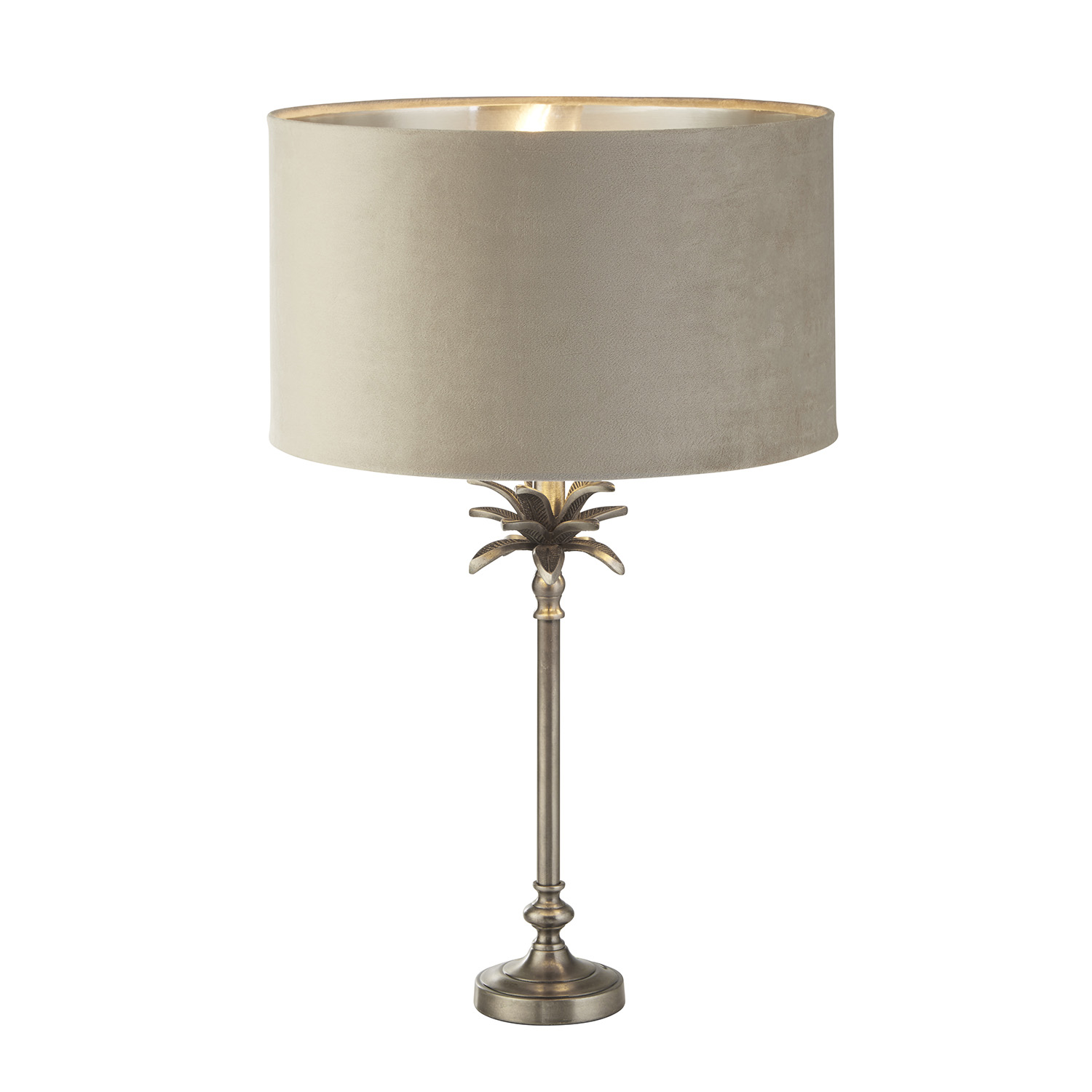 foto del prodotto lampada scrivania contemporanea palma metallo nichel velluto talmpa 1 luce e27