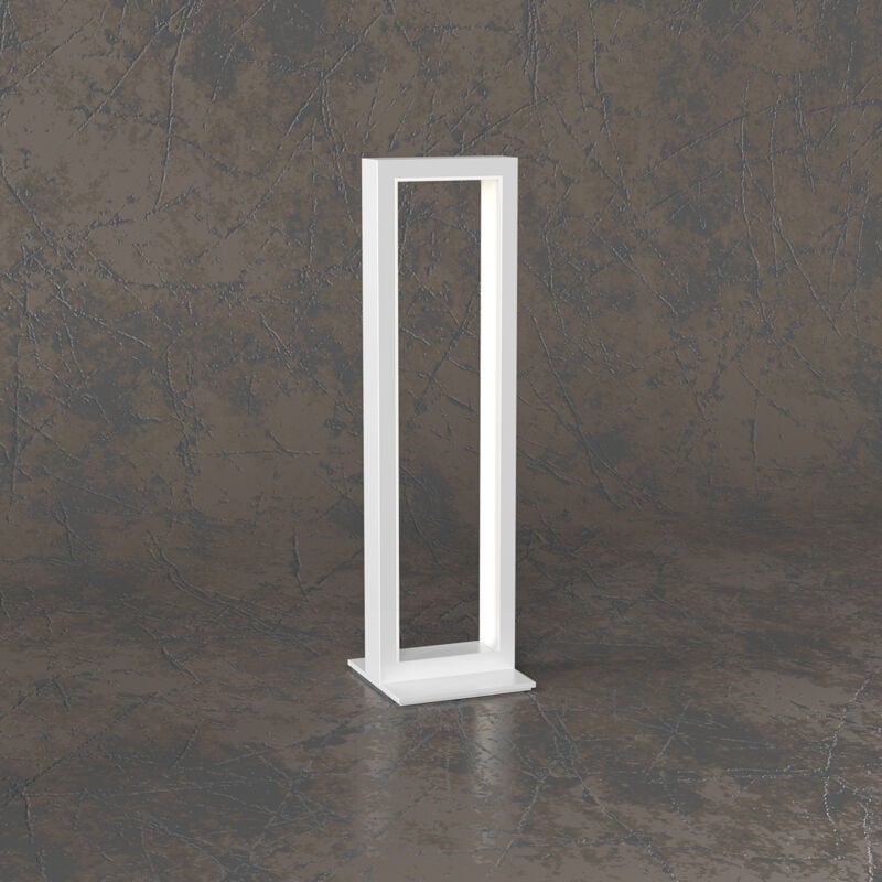 foto del prodotto lampada scrivania ufficio moderna four squares alluminio bianco led 8w