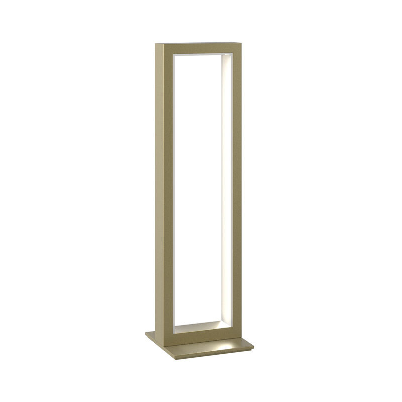 foto del prodotto lampada scrivania ufficio moderna four squares alluminio oro brunito led 8w