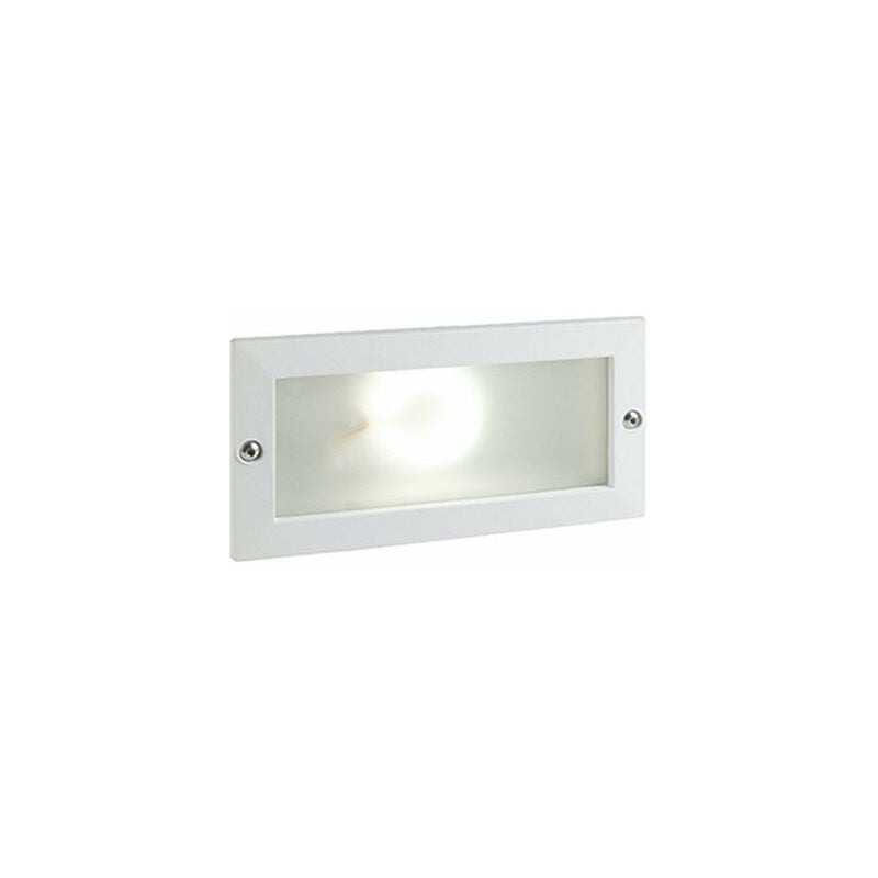foto del prodotto lampada segna passo rettangolare da incasso a parete a led 10w 3000k sovil bianco