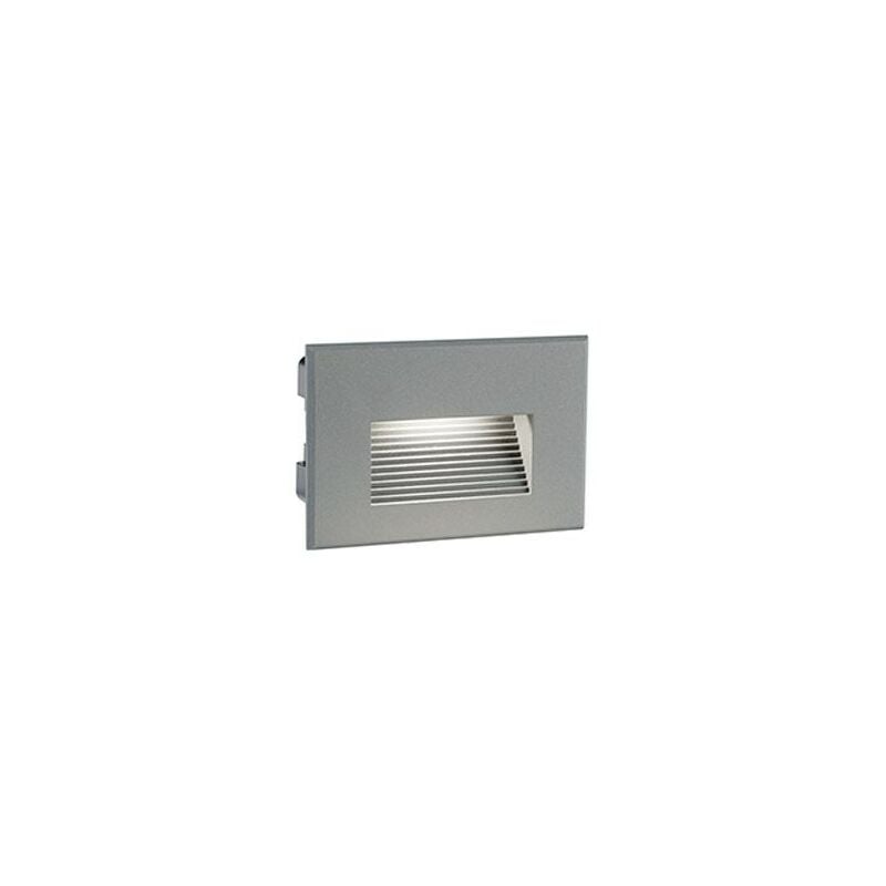 foto del prodotto lampada segna passo rettangolare da incasso a parete a led 3w 3000k sovil grigio