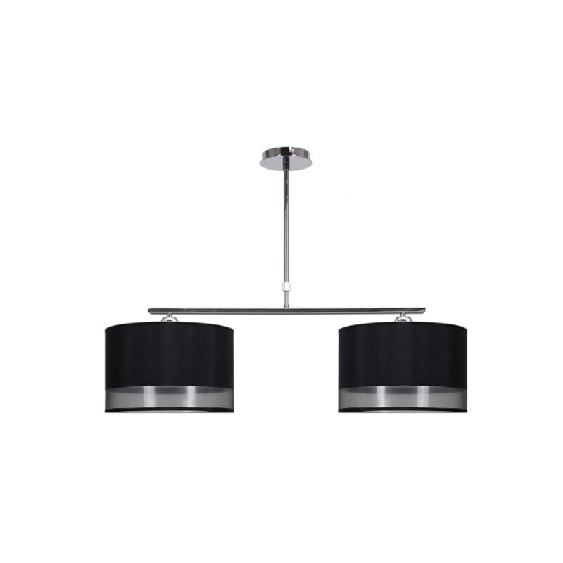 foto del prodotto lampada serie menorca 2xe27 cromo nero regx86x25 cm