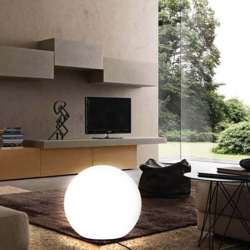 foto del prodotto lampada sfera da terra interno esterno illuminazione giardino palla 50 cm e27
