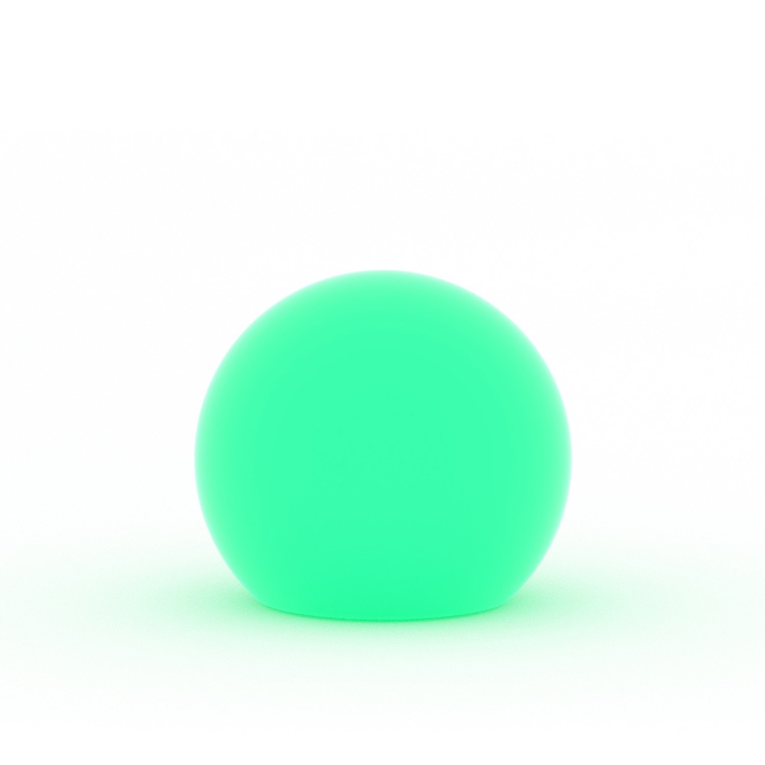 foto del prodotto lampada sfera luminosa da giardino 70 cm luce verde con cavo mod. hoop