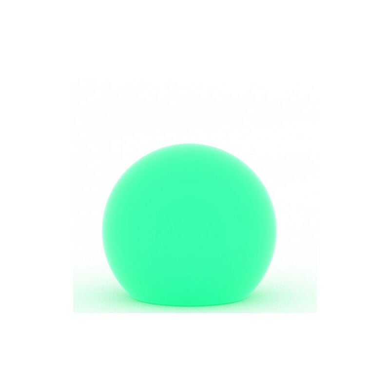 foto del prodotto lampada sfera luminosa da giardino mod. hoop 50 cm luce verde con cavo