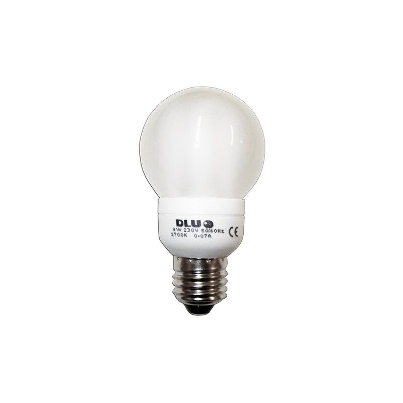 foto del prodotto lampada sferica elettronica dlu light 230v e27 9w calda fls84040