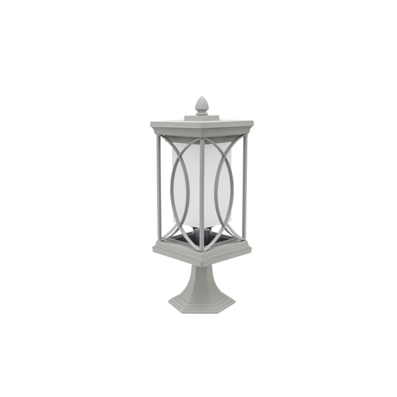 foto del prodotto lampada sobremuro peq. esterno giardino 1xe27 argento 39x16d de fabrilamp