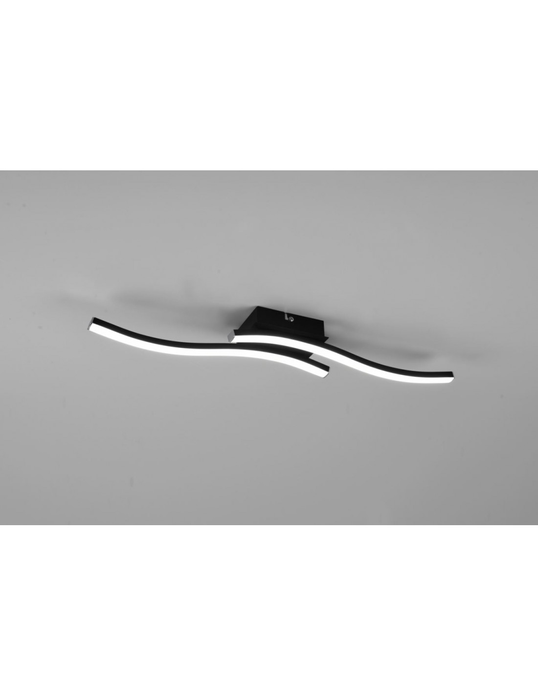 foto del prodotto lampada soffitto design doppia bacchetta led 4000k route nero trio lighting