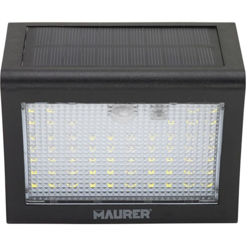 foto del prodotto lampada solare 60led 250lumen c sens. crepus. movimento ip65 maurer