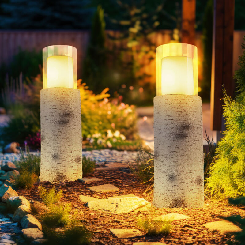 foto del prodotto lampada solare a led lampada da esterno lampada solare lampada da giardino lampada da tavolo lampada da patio, aspetto legno, vetro plastica bianco,