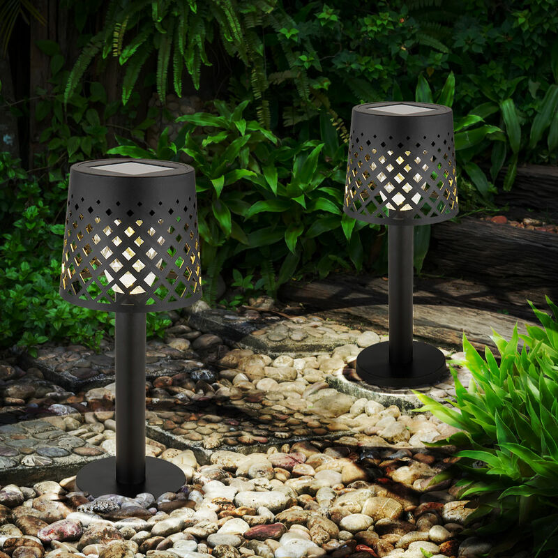 foto del prodotto lampada solare a led lampada da tavolo lampada da esterno lampada da terrazza lampada da giardino, plastica trasparente nera, batteria 6 8 ore ip44,