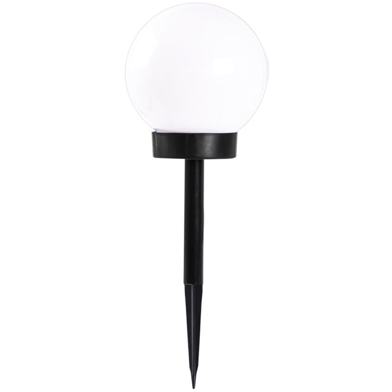 foto del prodotto lampada solare a sfera 15 x h 45 cm da esterno la lampada dotata di due led a luce bianca fredda maury s