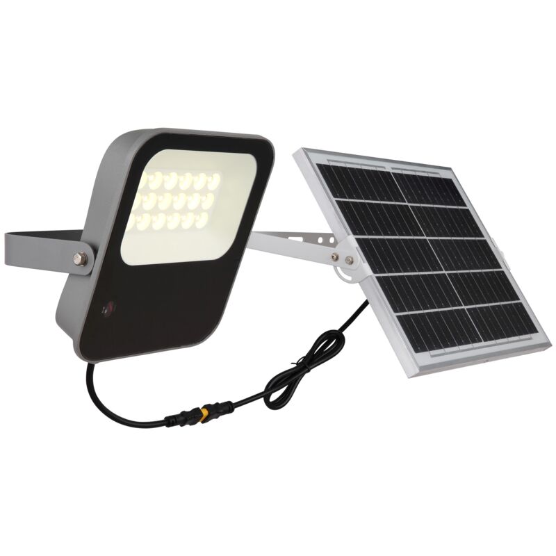 foto del prodotto lampada solare alluminio pressofuso grigio, led