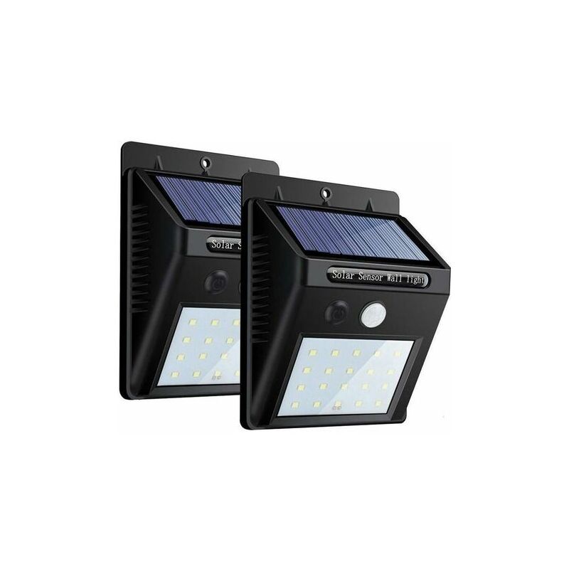 foto del prodotto lampada solare da esterno, 50 luci solari a led ip65, proiettore led da esterno impermeabile con sensore di movimento, illuminazione da parete di