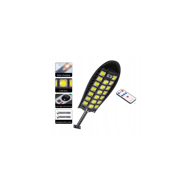 foto del prodotto lampada solare da giardino lanterna per palo potente pannello stradale 2400w cree led