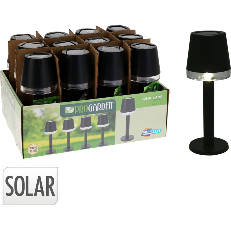 foto del prodotto lampada solare da tavolo nera redcliffs
