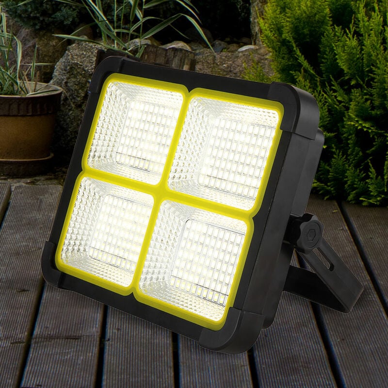 foto del prodotto lampada solare faretto luce esterna lampada da garage nera resistente alle intemperie, dimmerabile, led 30 w 2000 lm 4000 k, lxlxa 21,5x5,5x17,2 cm