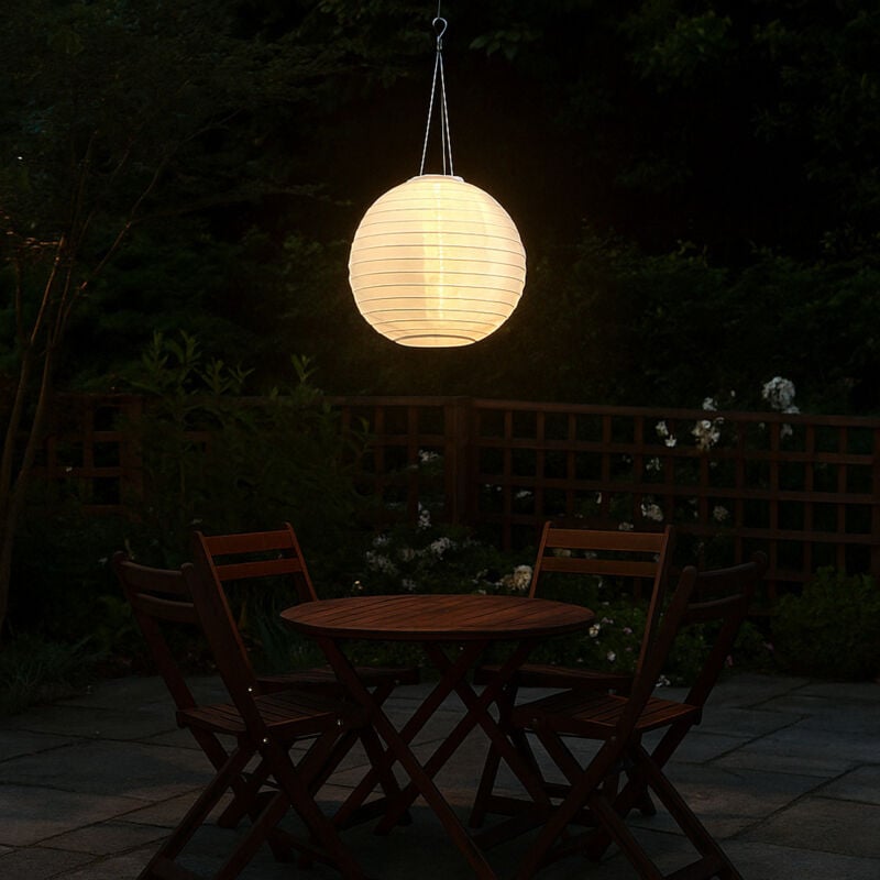foto del prodotto lampada solare lampada da esterno lampada da giardino a sospensione led lampada da giardino bianca lampada da esterno a sospensione, acciaio inox