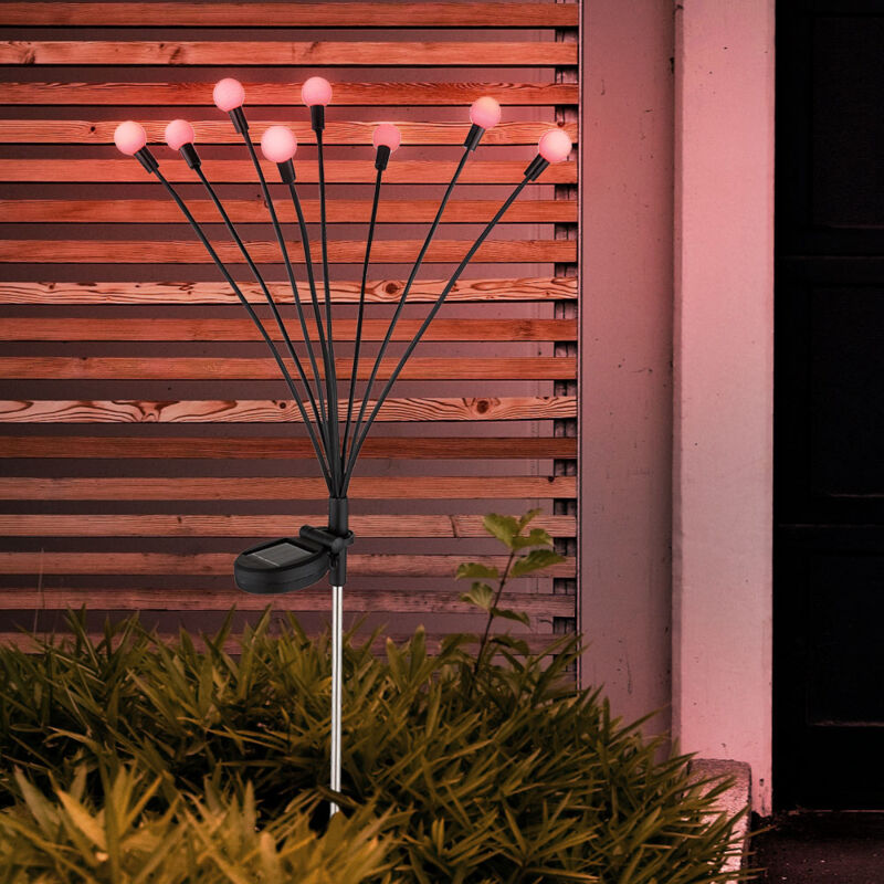 foto del prodotto lampada solare lampada da esterno lampada da giardino lampada da innesto con luce decorativa con cambio colore rgb, acciaio inossidabile, plastica