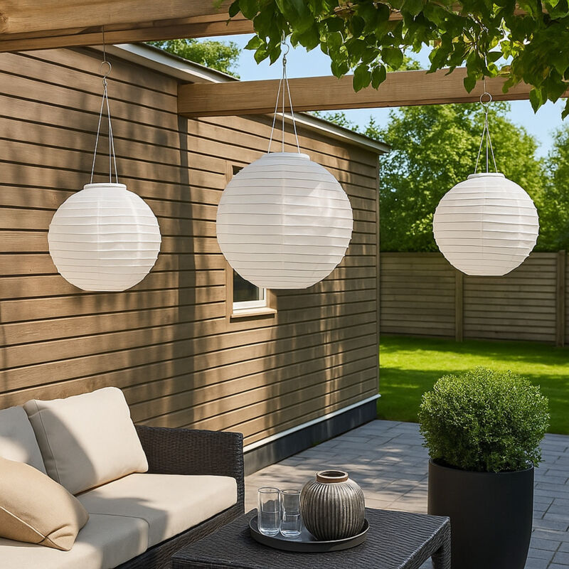 foto del prodotto lampada solare lanterna da esterno lampada a led a sospensione da giardino luce bianca per matrimonio festa lanterna da giardino decorazione, acciaio