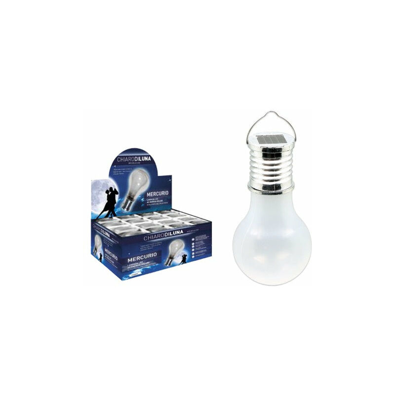 foto del prodotto lampada solare led bianco con sensore crepuscolare chiaro di luna