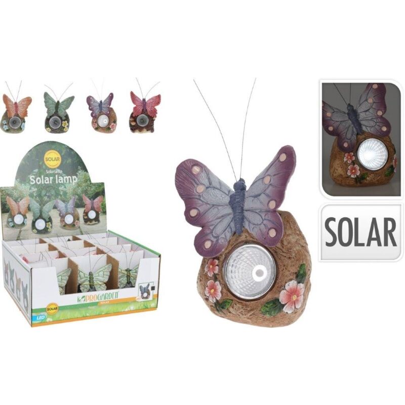 foto del prodotto lampada solare led farfalla cm11 4ass