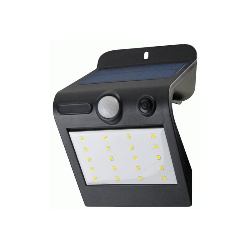foto del prodotto lampada solare nera da esterno con sensore valex