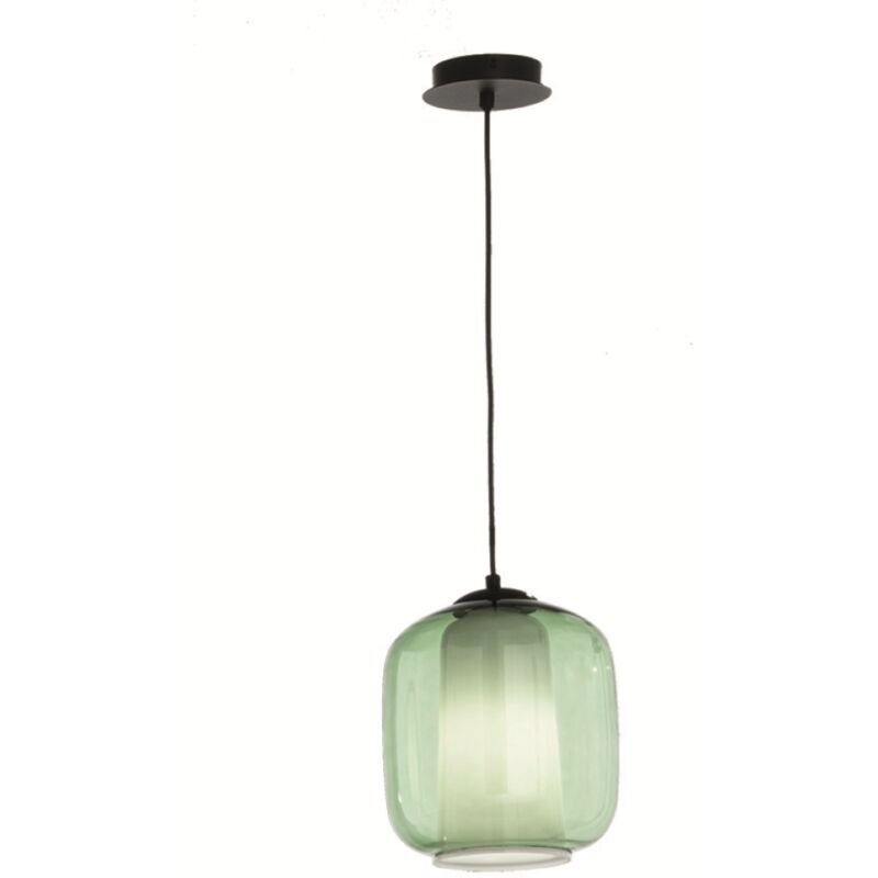 foto del prodotto lampada sospensione d22 cm - vetro soffiato verde bonnie mod2