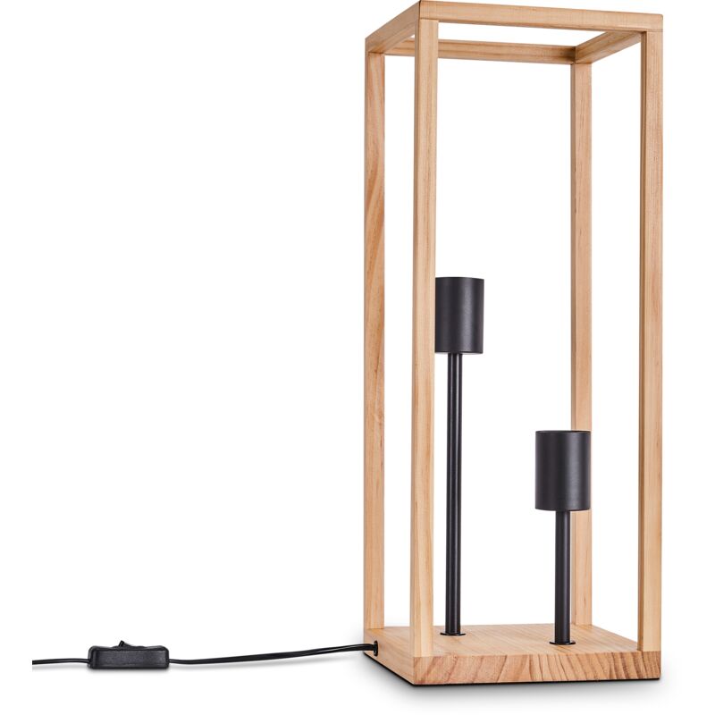 foto del prodotto lampada sospensione deco soggiorno plafone sala pranzo camera legno e27 lampada da tavolo, legno paco home
