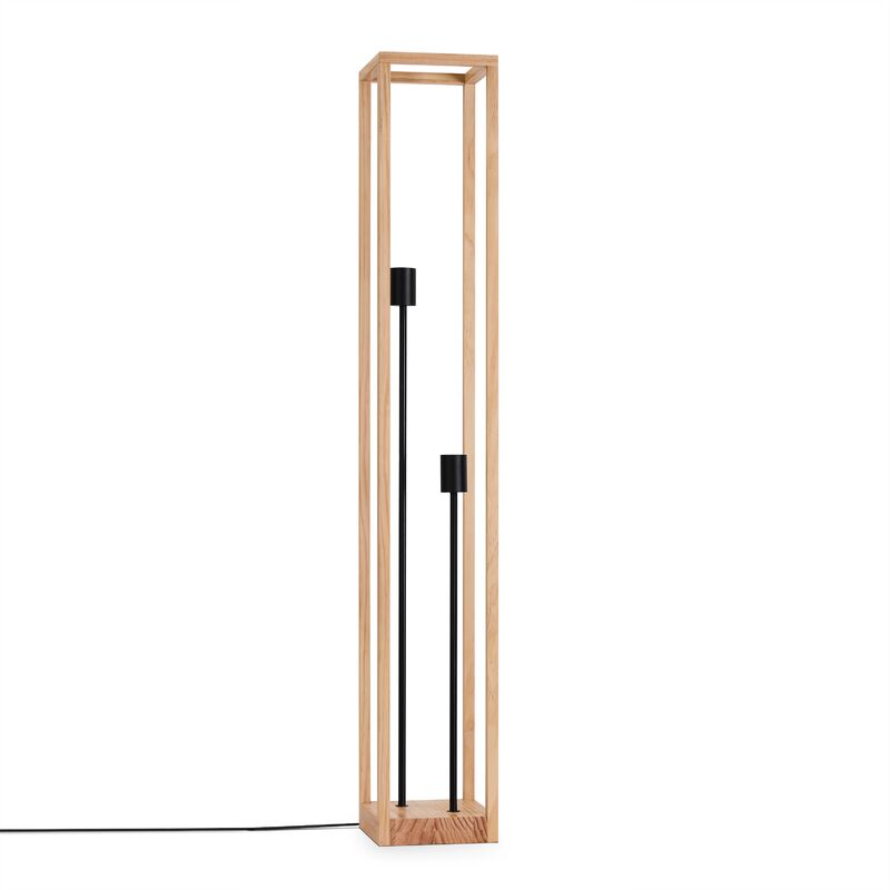 foto del prodotto lampada sospensione deco soggiorno plafone sala pranzo camera legno e27 lampada da terra, legno paco home