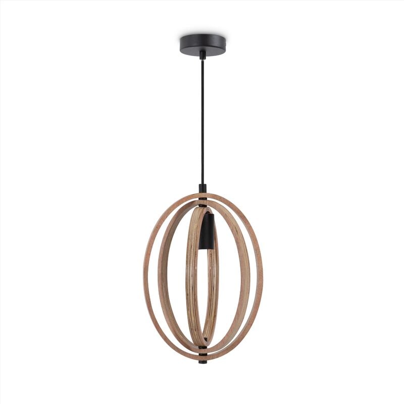 foto del prodotto lampada sospensione deco soggiorno plafone sala pranzo camera legno e27 legno, luce a sospensione tipo 1 paco home