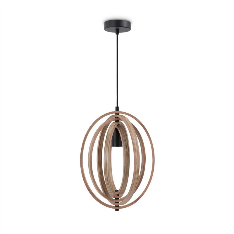 foto del prodotto lampada sospensione deco soggiorno plafone sala pranzo camera legno e27 legno, luce a sospensione tipo 2 paco home