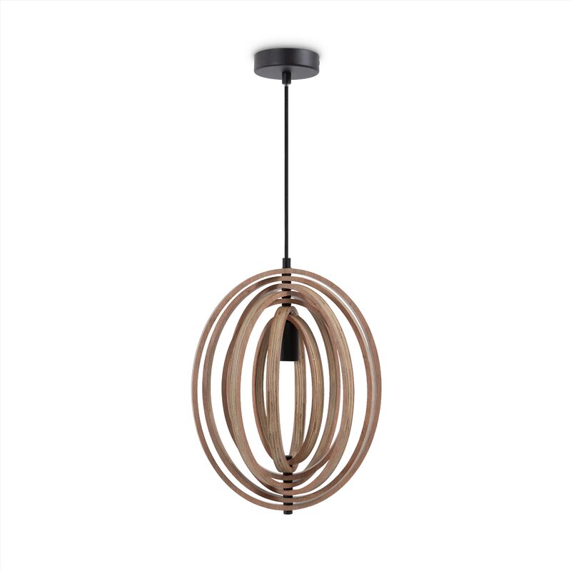foto del prodotto lampada sospensione deco soggiorno plafone sala pranzo camera legno e27 legno, luce a sospensione tipo 3 paco home