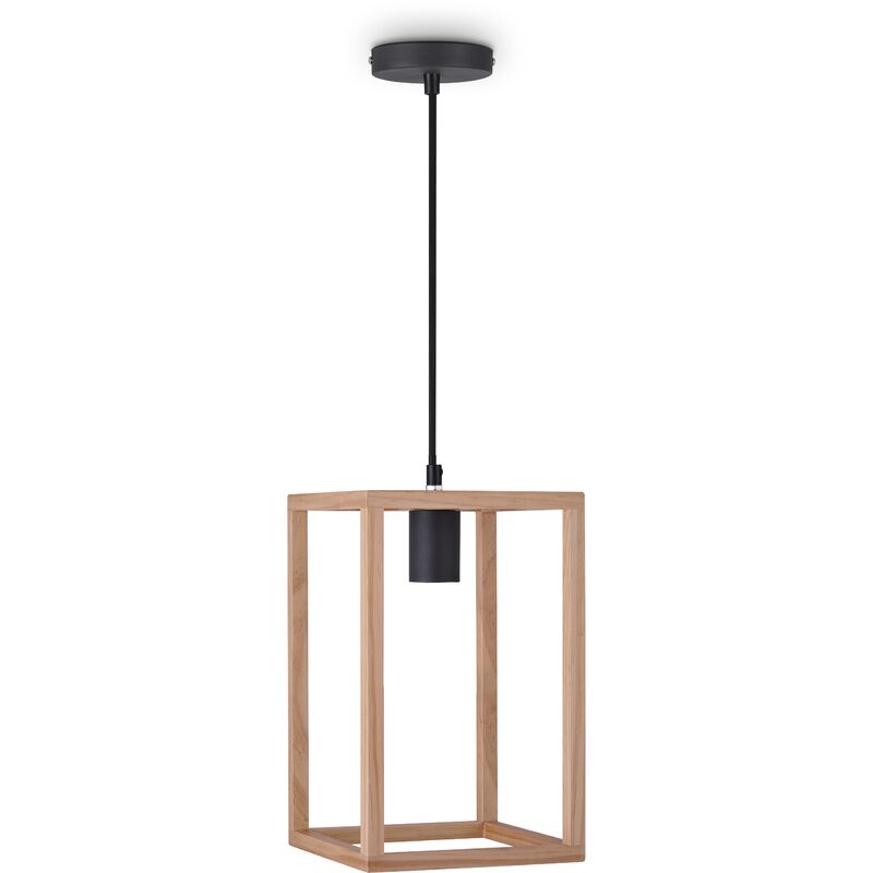 foto del prodotto lampada sospensione deco soggiorno plafone sala pranzo camera legno e27 legno, luce a sospensione tipo 4 paco home