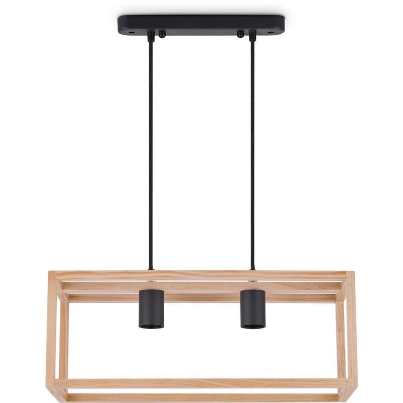foto del prodotto lampada sospensione deco soggiorno plafone sala pranzo camera legno e27 legno, luce a sospensione tipo 5 paco home