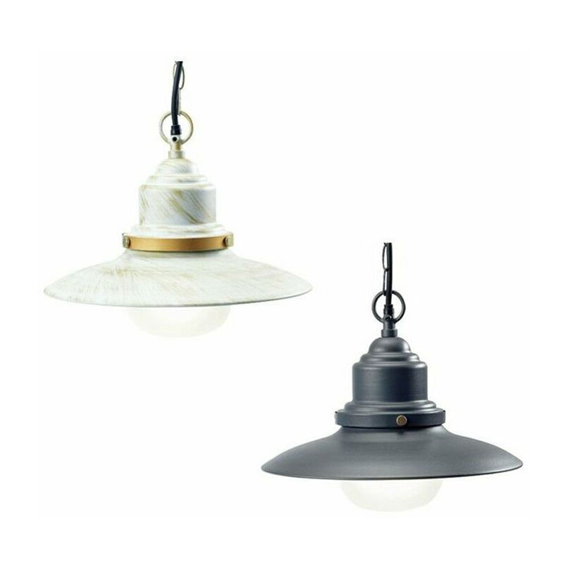 foto del prodotto lampada sospensione esterno sospesa acciaio illuminazione vintage fisher sovil colore grigio antracite