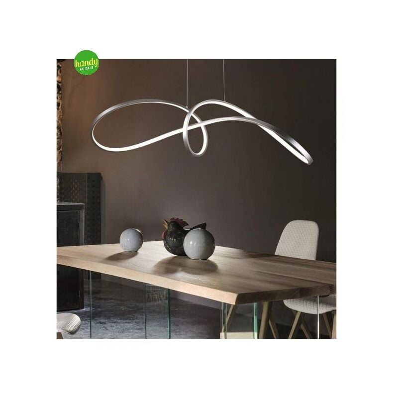 foto del prodotto lampada sospensione even novecento 40w cm94 nickel satin