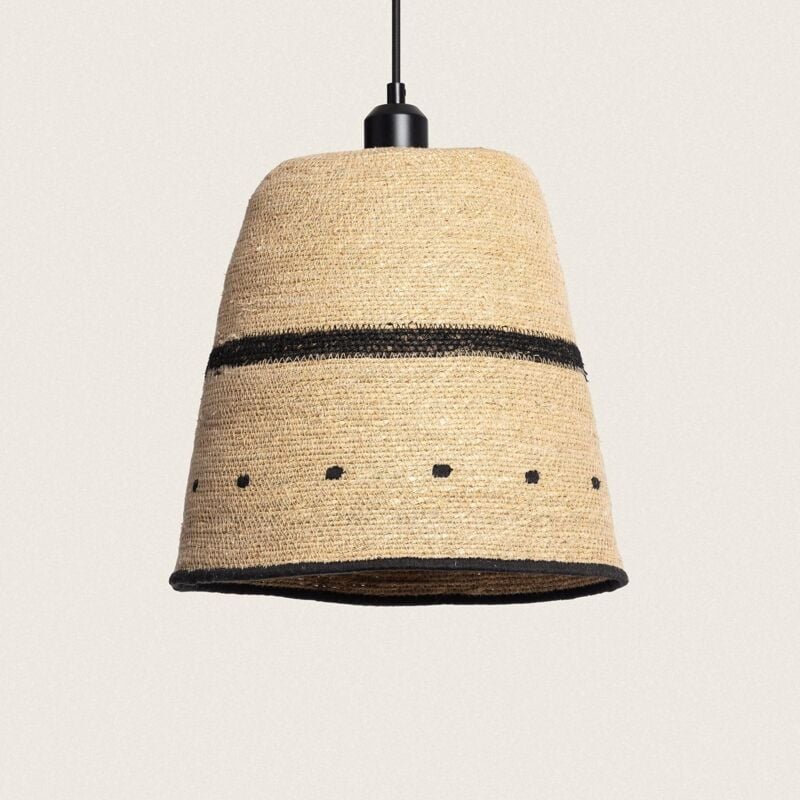 foto del prodotto lampada sospensione fibre naturali vanisha nero
