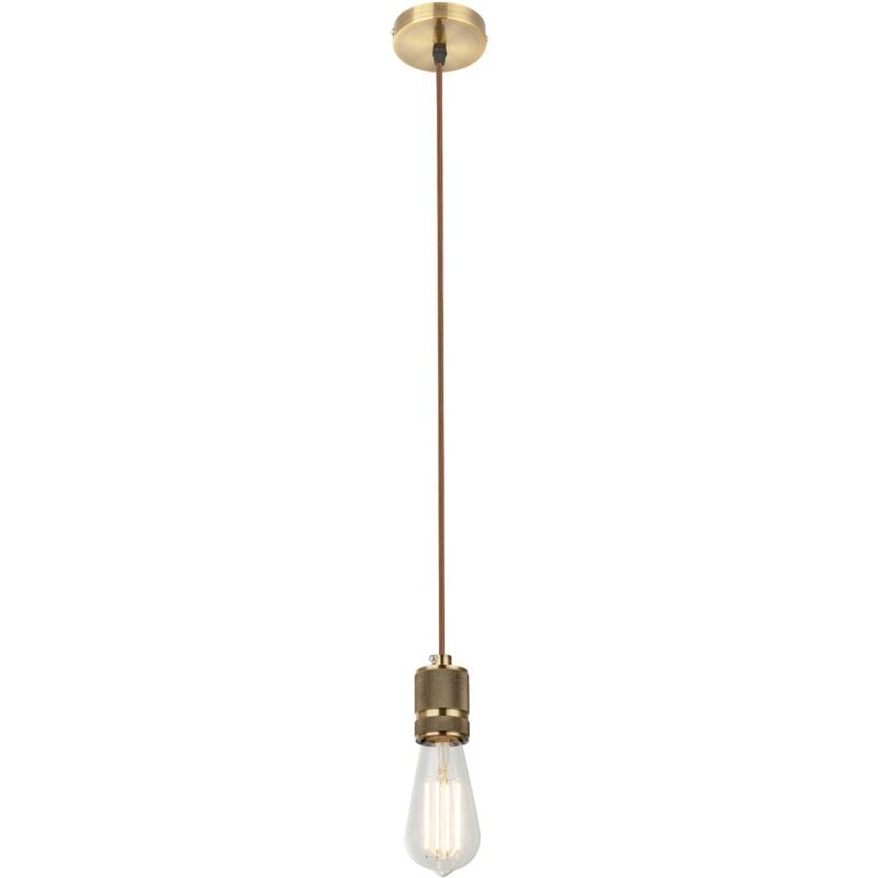foto del prodotto lampada sospensione globo oliver, in ottone anticato e antracite,h 150 cm, lampadina non inclusa, glb a21.