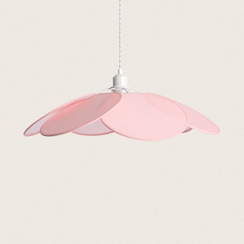 foto del prodotto lampada sospensione in tessuto kabuki rosa