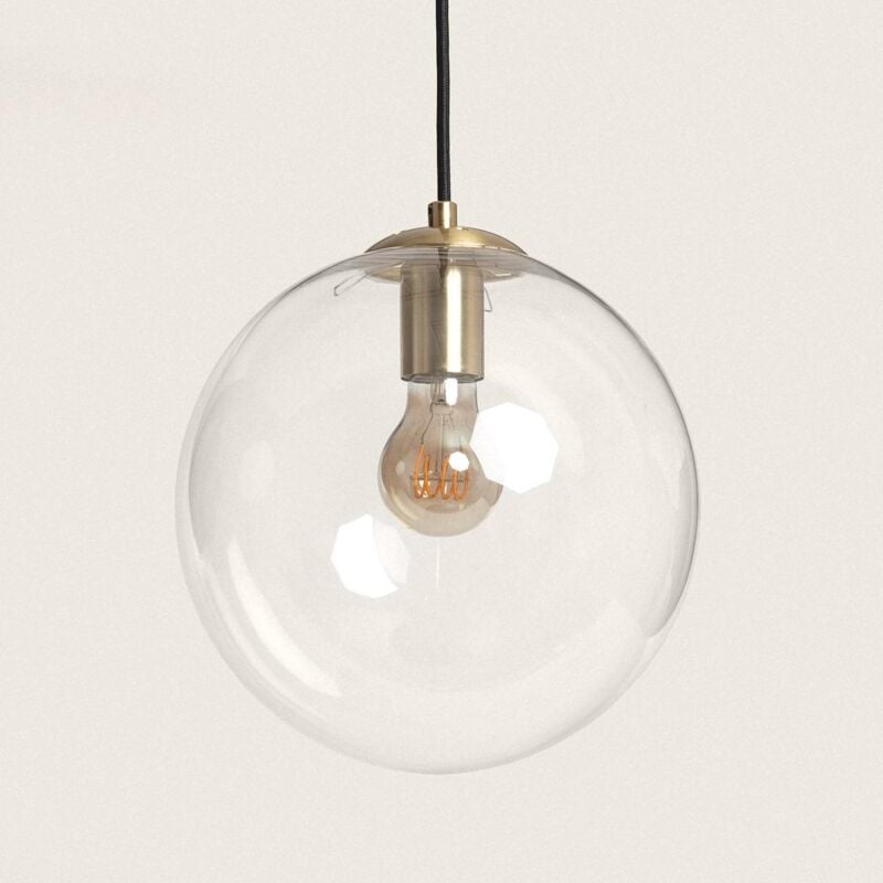 foto del prodotto lampada sospensione metallo e vetro moonlight clear trasparente