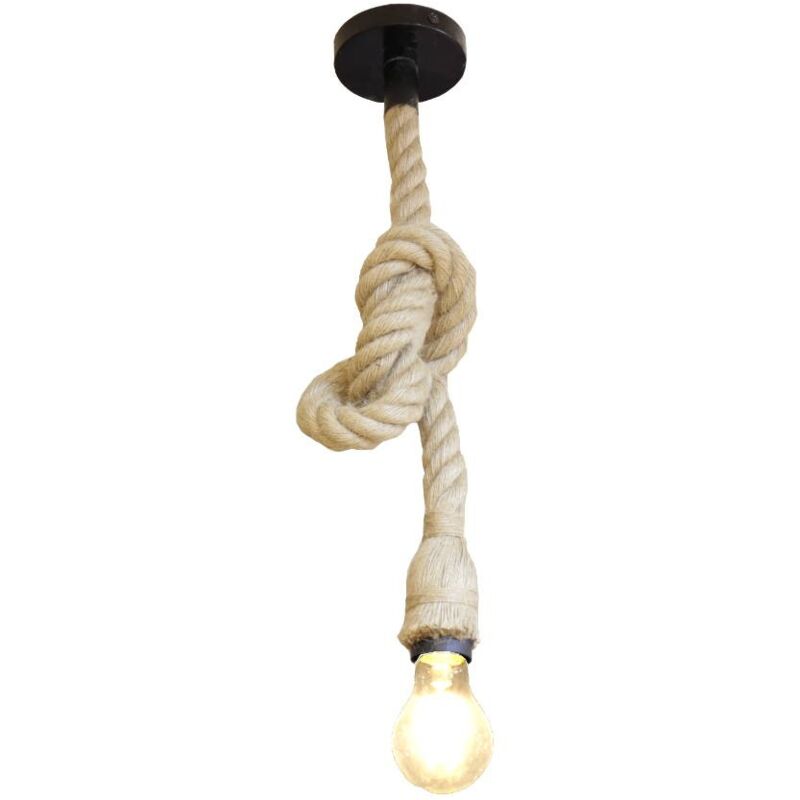 foto del prodotto lampada sospesa in corda vintage 1 braccio e27 lampada a corda jandei