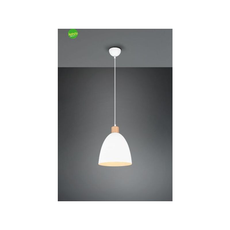 foto del prodotto lampada sospesa jagger trio lighting 25cm bianco e legno