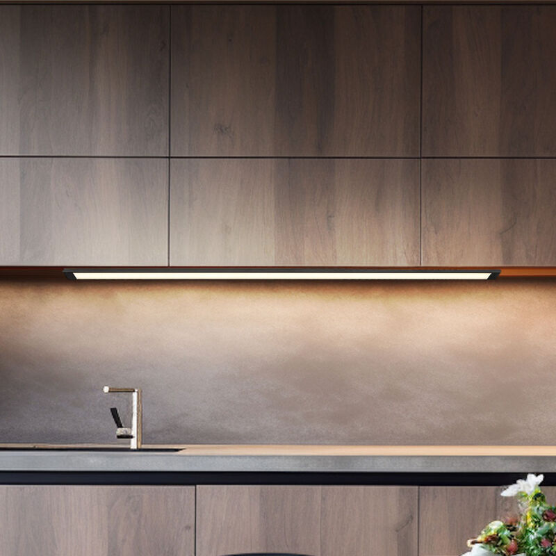 foto del prodotto lampada sottopensile lampada da incasso a led plafoniera cucina interruttore con cavo nero, plastica opalina, 1x led 5 w 330 lm bianco caldo, lxpxh