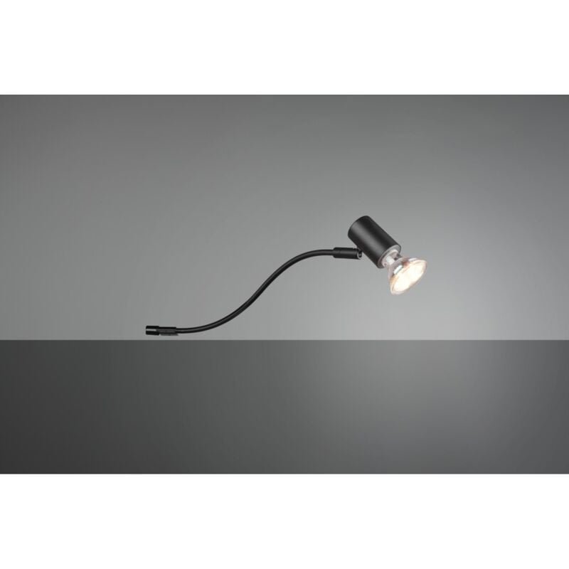 foto del prodotto lampada spot specchio giada orientabile nero ip44 trio lighting