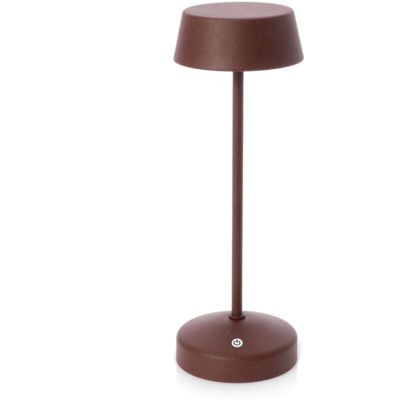 foto del prodotto lampada tavolo a led in metallo ricaricabile uso interno ed esterno h 33 cm verde