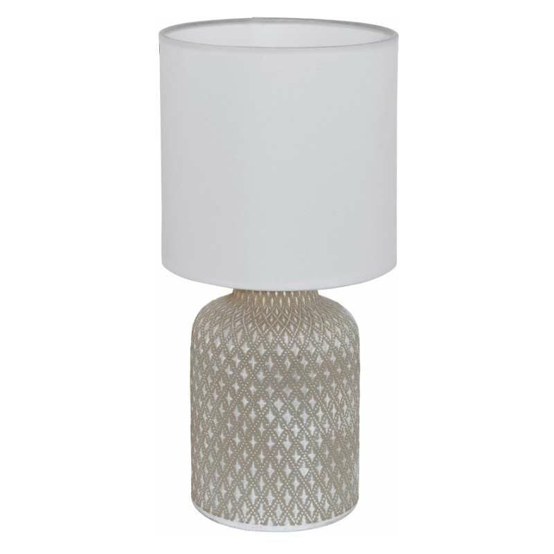 foto del prodotto lampada tavolo bellariva e14 grigio chiaro bianco