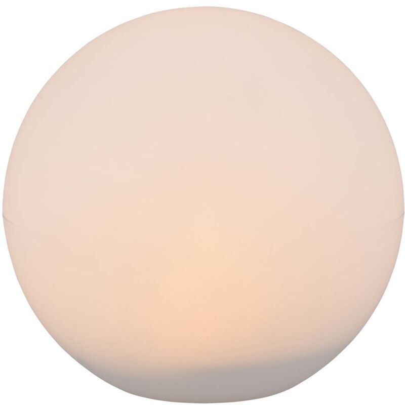 foto del prodotto lampada tavolo da esterno a led in plastica bianco