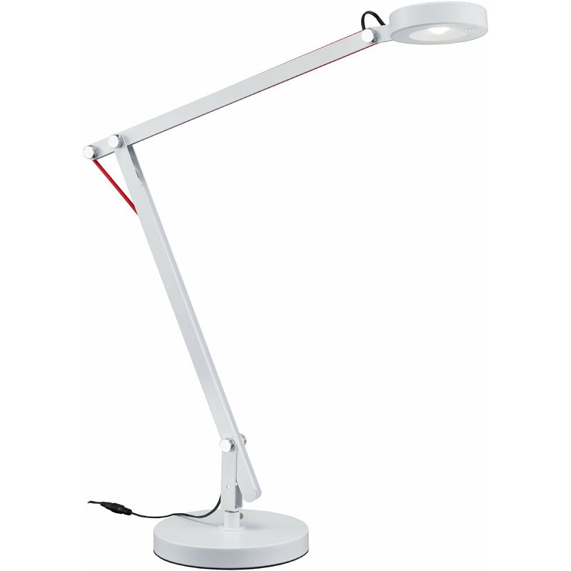 foto del prodotto lampada tavolo da interno a led in metallo bianco