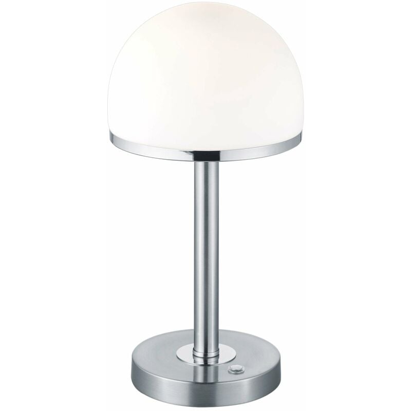 foto del prodotto lampada tavolo da interno a led in metallo nickel opaco